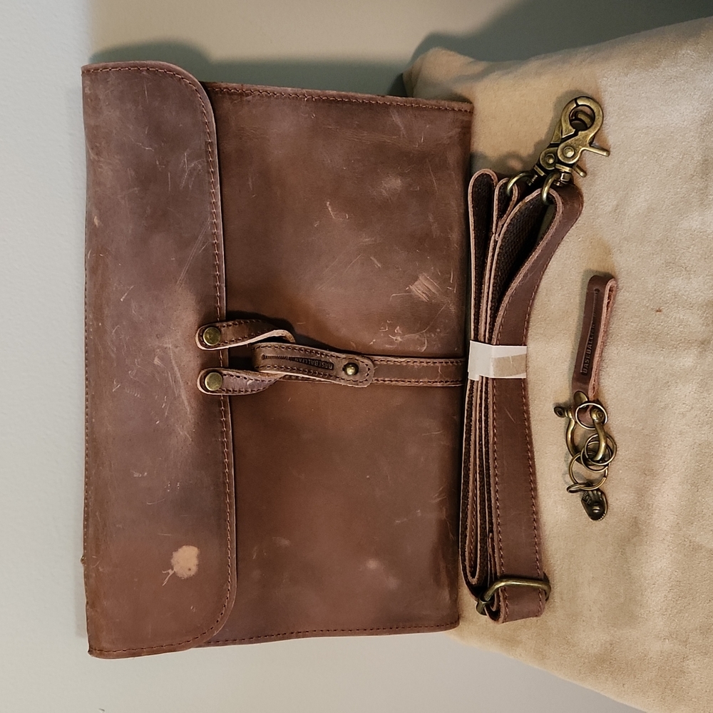 Baseballfan glove leather crossbody bag